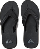Mens Quiksilver Carver Nubuck Black Summer Outdoor Walking Flip Flop